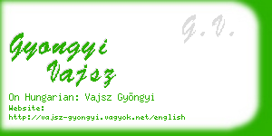 gyongyi vajsz business card