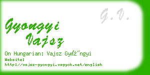 gyongyi vajsz business card